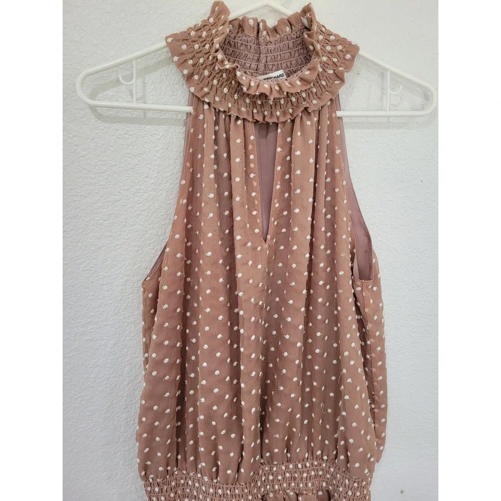 Amanda Uprichard‎ Halter Mini Dress Revolve Polka Dot Sleeveless Women's M #20 - Picture 4 of 8